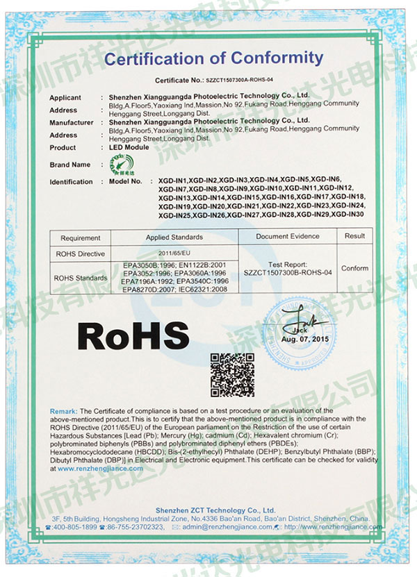 LED模組-ROHS